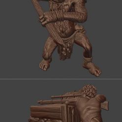 3D model Forest Troll Gunner – 3D Print