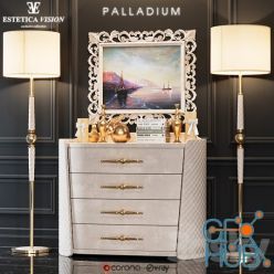 3D model Chest of drawers Palladium