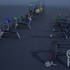 3D model Cubebrush – Gym Props PACK 01