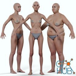 3D model 3D Scan Store – Morphable Female Base Mesh