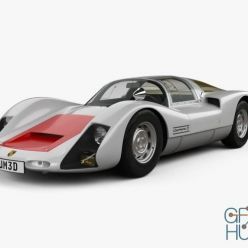 3D model Porsche 906 Carrera 6 Coupe 1966
