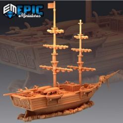 3D model Whaling Ship The Huntress – 3D Print