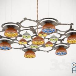 3D model Arabic chandelier 02