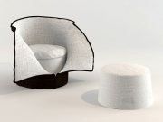 3D model Armchair Joelle from Flou