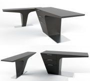 3D model Office desk and console Modrest Bismarck Modern Wenge