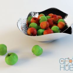 3D model Green and red apples