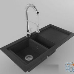 3D model Sink & tap