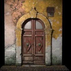 3D model Old italian door PBR