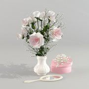 3D model Bouquet and decor