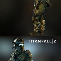 3D model Titanfall 2 pilot character PBR