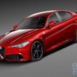 3D model Alfa Romeo Giulia Quadrifoglio 2016 by 3D Squir