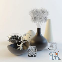 3D model Beige and Brown Vases