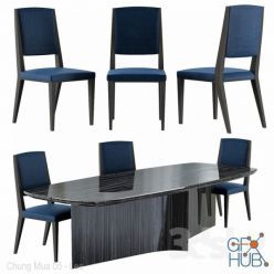 3D model Fendi Casa Dining Table and chairs