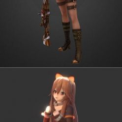 3D model Riot art contest Caitlyn and Raphtalia 1k FOLLOWER – 3D Print