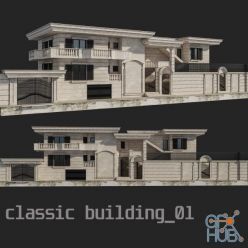 3D model Classic building 01