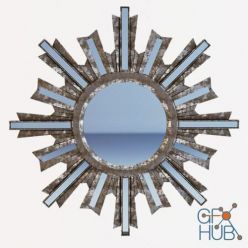 3D model Bridgnorth Sunburst mirror by House of Hampton