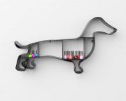 3D model Shelf-dachshund of metal