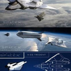 3D model Space X-32 TRIDENT Star Fighter 2040air