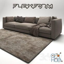 3D model Sofa Pleasure 2 by Flexform