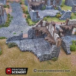 3D model ﻿Ruined Tudor Walls – 3D Print