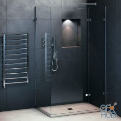 3D model Majestic Showers Portofino fully equipped