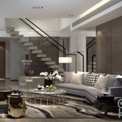 3D model Living room space A058