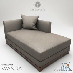 3D model Sofa Premomoria Wanda chaise longue (max, fbx)