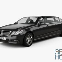 3D model Mercedes Binz E-class Limousine 2009 Hum 3D car