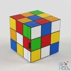 3D model Rubiks Cube Personal Fridge