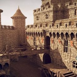 3D model Cubebrush – Medieval Stronghold Architecture