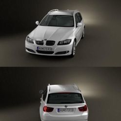 3D model BMW 3 series Touring 2011