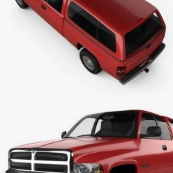 3D model Car Dodge Ram 1500 Club Cab ST 1999