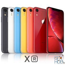 3D model Apple iPhone Xr All colors