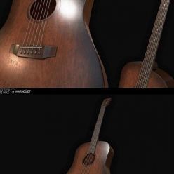 3D model Acoustic Guitar PBR