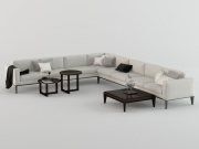 3D model Seven-seater corner sofa