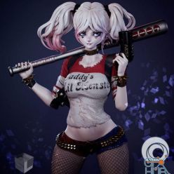 3D model Stylized Harley Quinn – 3D Print