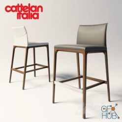 3D model Cattelan Italia Arcadia Bar Chair