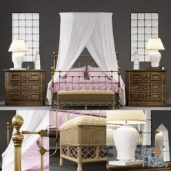 3D model Eichholtz bedset (max 2012, fbx)