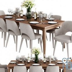 3D model Coco Republic Dinning Set