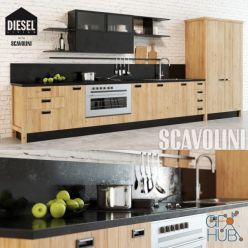 3D model Scavolini kitchen Diesel