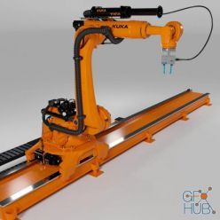 3D model Robot Kuka Kr210 Rigged Amature (Blender)