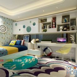 3D model Modern Style Bedroom Interior 18