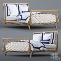 3D model Avalon Bed and Beach Club Border Bedding Set (max, fbx)