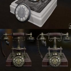 3D model Vintage Telephone PBR