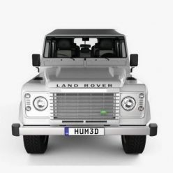 3D model Land Rover Defender 110 Station Wagon with HQ interior 2011