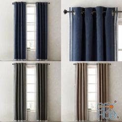3D model Modern fabric curtains 03 (max 2012)