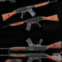 3D model Century arms Cetme 308 PBR