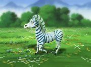3D model Cartoon Zebra