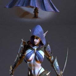 3D model Dark Elf Assassin PBR