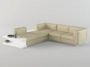 3D model Corner sofa with bookshelves
